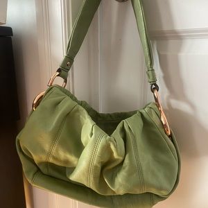 Green hand bag by B makowsky